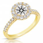1 CT CENTER ROUND HALO DIAMOND ENGAGEMENT RING CRB.100-Y