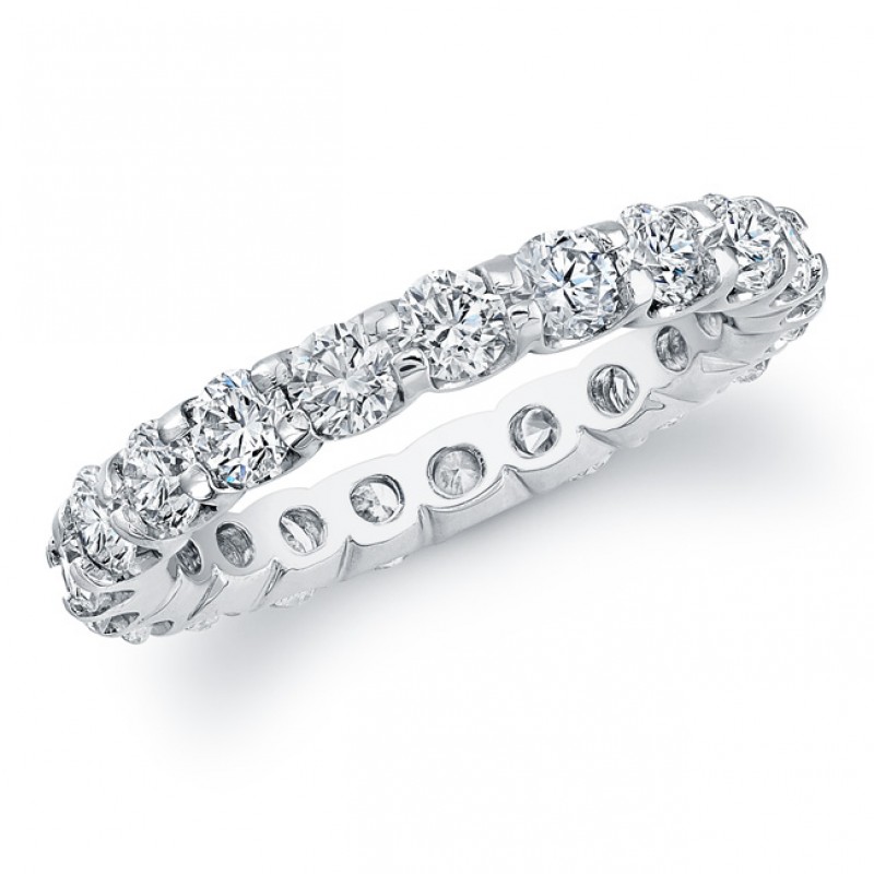 14k White Gold White Diamond Eternity Band