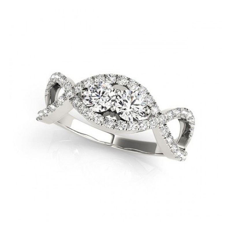 Overnight Mountings Two Stone Ring 84790-1