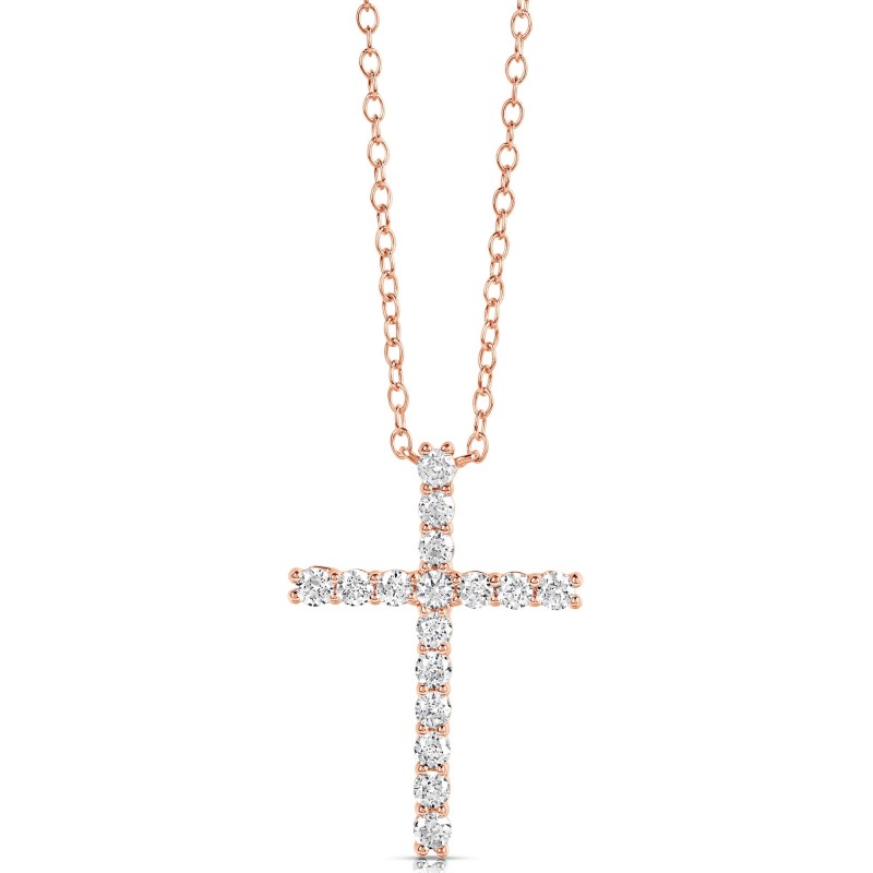 1/4 CT COLORLESS FLAWLESS CROSS PENDANT CFPAC.25-R