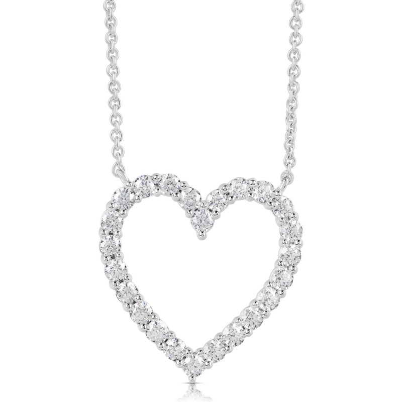 1 1/2 CT COLORLESS FLAWLESS HEART SHAPED PENDANT CFPAH.150-W