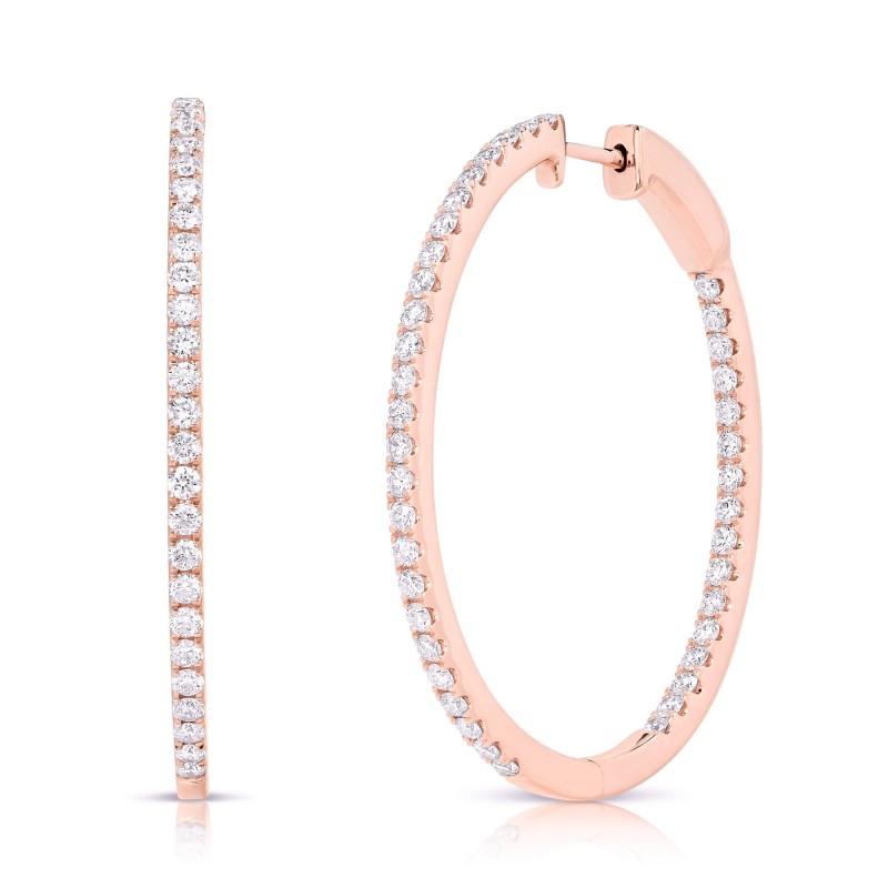 PREMIER LARGE PRONG SET OVAL HOOPS HA4083-R