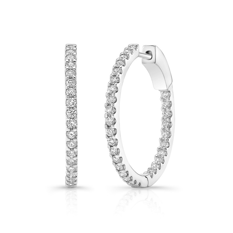 PREMIER MEDIUM PRONG SET ROUND HOOPS HA4088-W