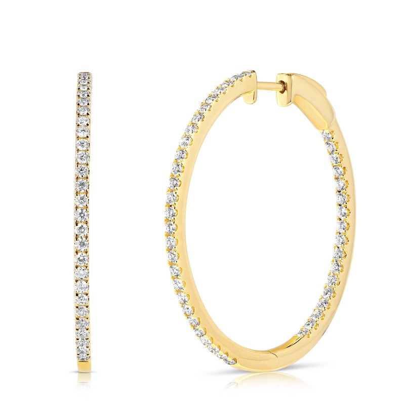 PREMIER LARGE PRONG SET ROUND HOOPS HA4089-Y