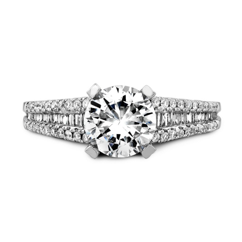 18k White Gold Channel Prong Diamond Bridal Set - NK19422WE-W