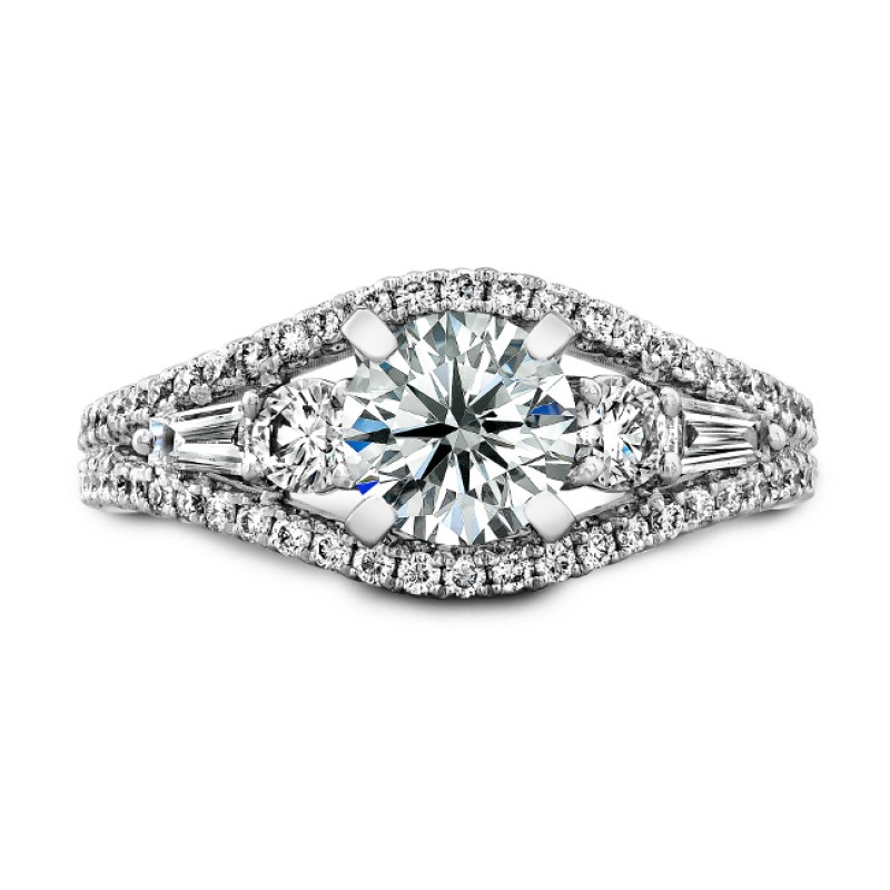 18k White Gold Split Shank Diamond Bridal Set NK19691WE-W