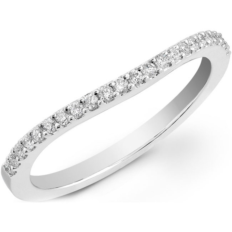 14k White Gold Prong Diamond Wedding Band NK20508WED-W