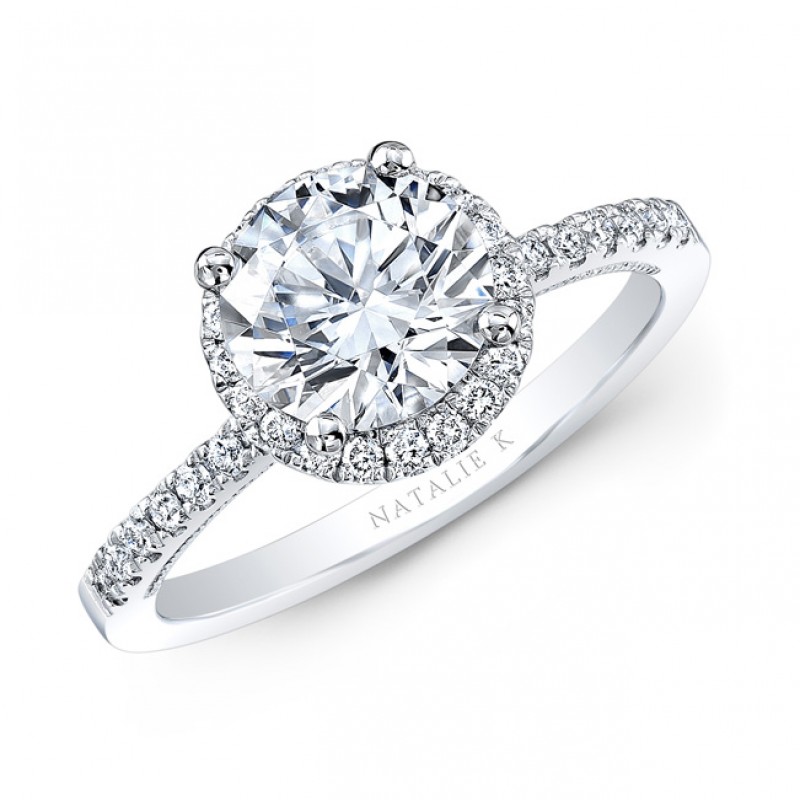 Platinum Diamond Halo Engagement Ring