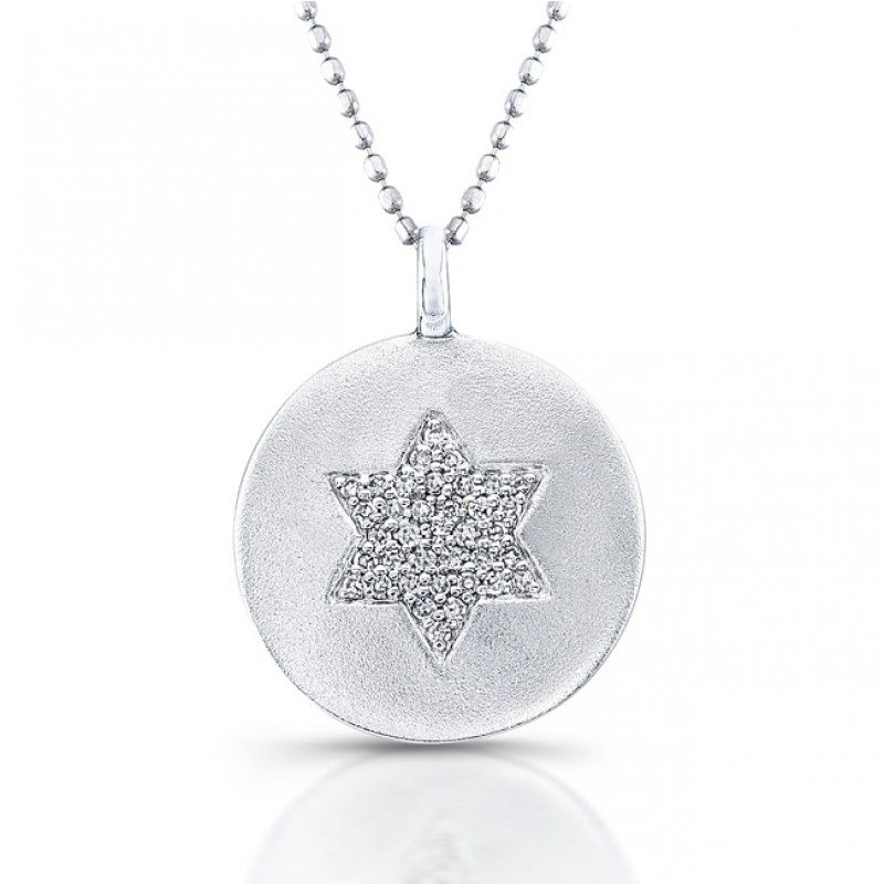 Sterling Silver Star Disk Pendant