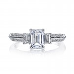 MARS 25088 Diamond Engagement Ring 0.21 Ct Rd, 0.15 Ct Bg.