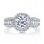 MARS 25649 Diamond Engagement Ring 0.80 Ct Rd, 0.37 Ct Bg.