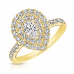 1/3 CT CENTER PEAR SHAPE D-HALO 1 CTW DIAMOND ENGAGEMENT RING DHPS.30-Y