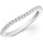14k White Gold Prong Diamond Wedding Band NK20512WED-W