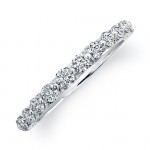14k White Gold Prong Set Diamond Wedding Band - NK23319WED-W