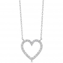 1/4 CT COLORLESS FLAWLESS HEART SHAPED PENDANT CFPAH.25-W