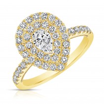1/3 CT CENTER PEAR SHAPE D-HALO 1 CTW DIAMOND ENGAGEMENT RING DHPS.30-Y
