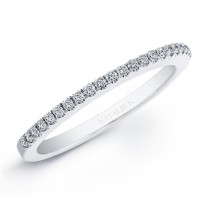 14k White Gold Micro Prong Diamond Wedding Band NK20401WED-W