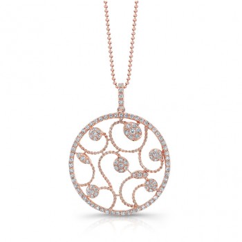 18k Rose Gold Diamond Fashion Pendant