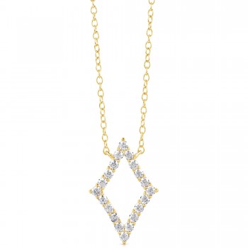 1/4 CT COLORLESS FLAWLESS DIAMOND SHAPED PENDANT CFPAD.25-Y
