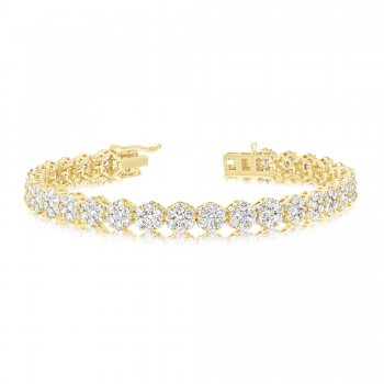 FLOWER CLUSTER LARGE TENNIS BRACELET FCBA.700-Y